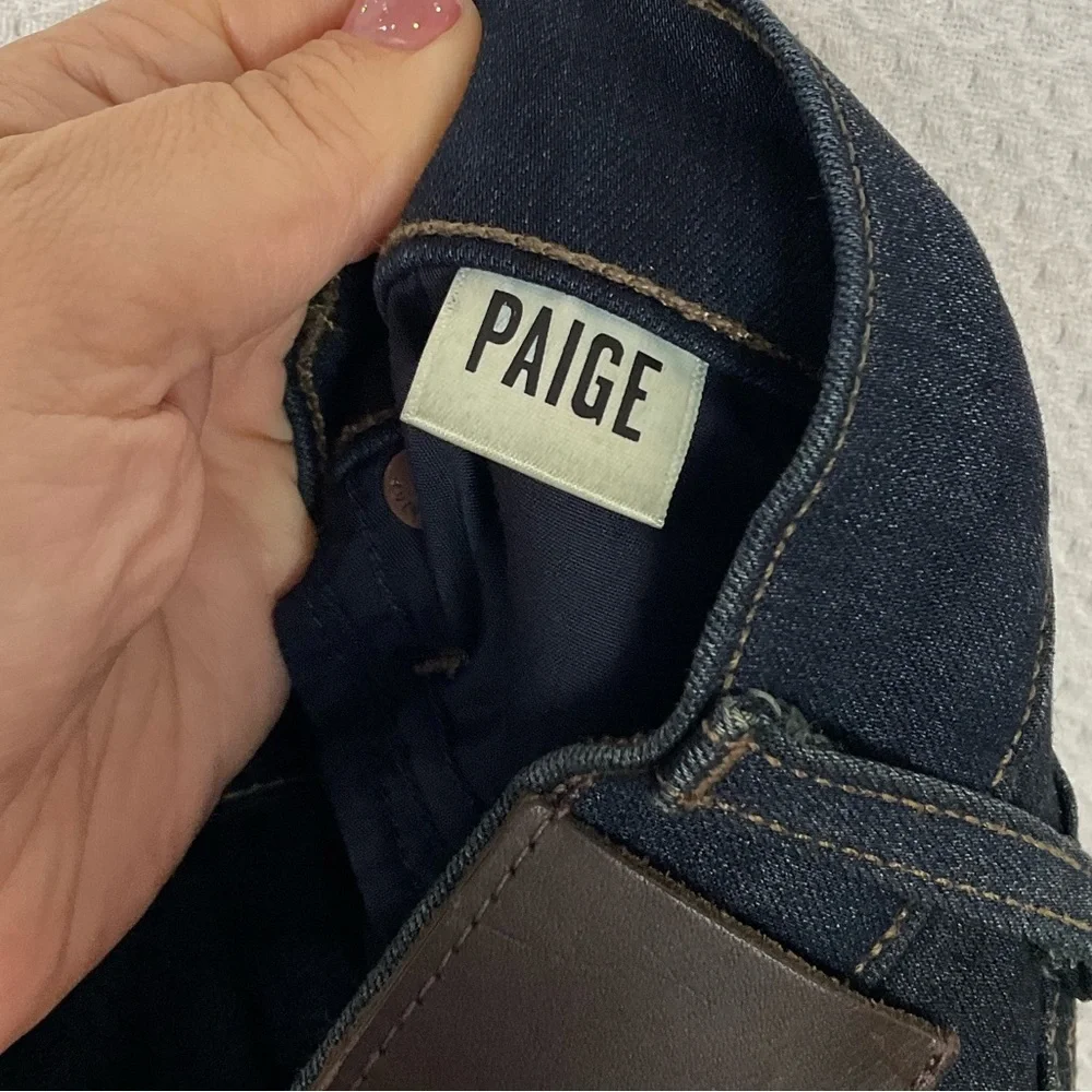 PAIGE Normandie “Cellar” XLong Dark Blue Luxury Jeans Mens 31 x 37 NWOT Straight - Picture 7 of 8